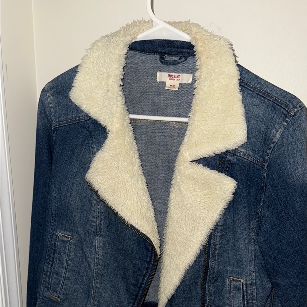 Mossimo Supply Co. Blue and Cream Teddy Jacket